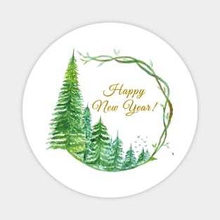 Happy New Year Minimalistic greeting Magnet